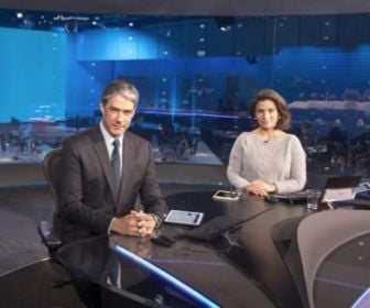 Os âncoras do JN. Foto: TV Globo/Divulgação