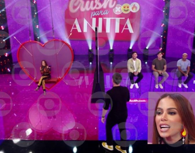 Anitta canta com Pedro Sampaio e busca um crush no ‘Domingão’
