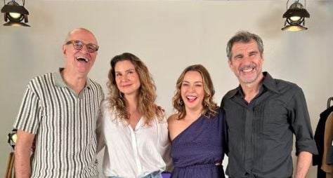 Marcos Caruso, Regiane Alves, Lavínia Vlasak e Nicola Siri gravam especial do Canal VIVA
