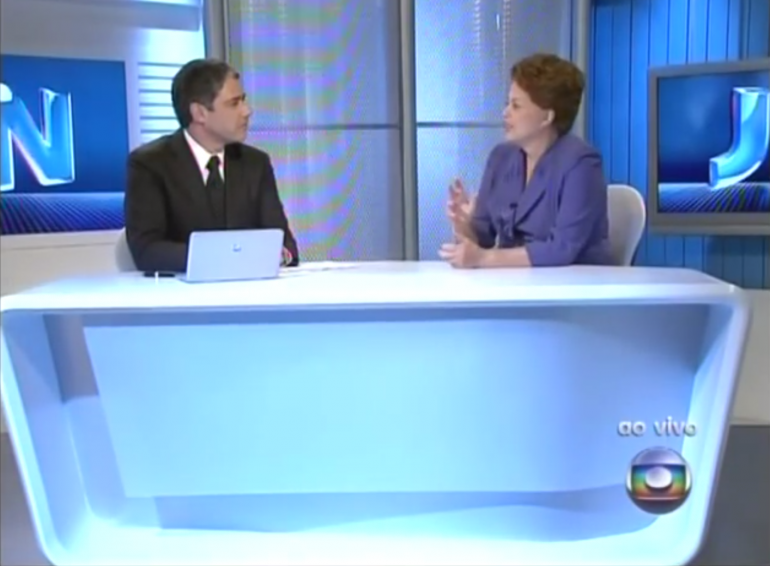 William Bonner entrevista a presidente Dilma em 2010