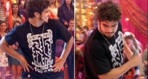 Empolgado, Caio Castro dança o hit "Show das Poderosas" na TV
