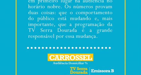 Em Goiânia, TV Serra Dourada lidera no horário nobre