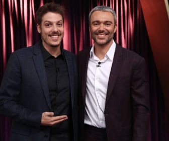 Porchat e Ângelo Paes Leme. Foto: Record TV