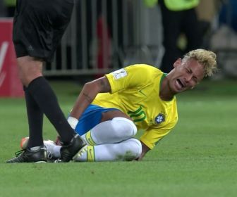 Neymar durante a partida. Foto: Reprodução/Globo