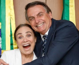 Regina e Jair Bolsonaro. Foto: Reprodução/Twitter