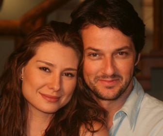 Lavinia Vlasak e Marcelo Serrado. Foto: Record TV