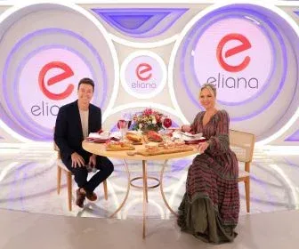 Eliana e Rodrigo Faro gravam programa juntos