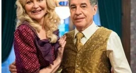 Alexandra Richter e Paulo Betti caracterizados para "Além da Ilusão"