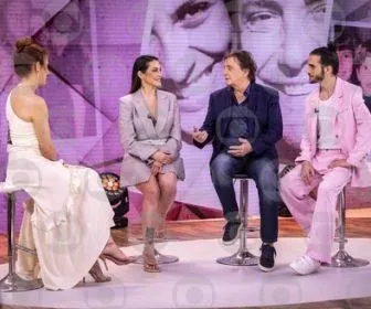 Cleo, Fiuk e Fábio Jr. visitam o estúdio do ‘Fantástico’, cantam juntos