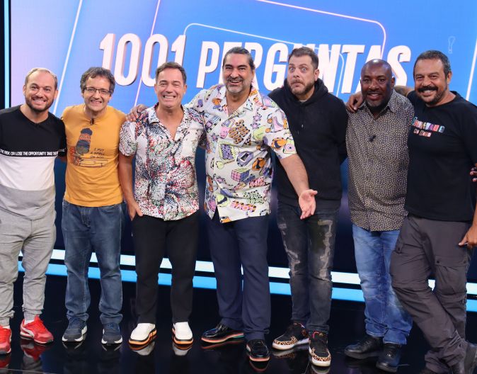 Elenco do “Perrengue na Band” se enfrenta no “1001 Perguntas” desta segunda-feira