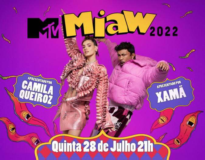 MTV anuncia Camila Queiroz e Xamã como apresentadores do MTV MIAW 2022