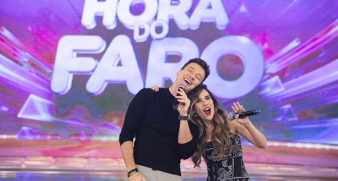 Wanessa Camargo e Rodrigo Faro fazem surpresa para fã cabeleireira no palco do "Hora do Faro"
