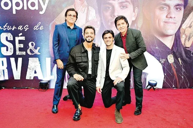 Chitãozinho & Xororó comemoram a estreia de "As Aventuras de José & Durval", série original do Globoplay