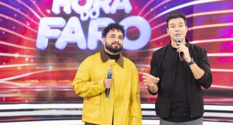 Rodrigo Faro recebe o brasileiro que participou da semifinal do reality “American’s Got Talent”