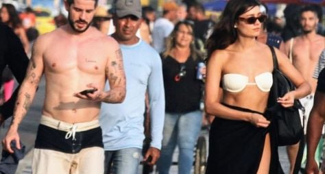 Sophie Charlotte e Pedro Neschling gravam cenas de "Renascer" em praia do Rio de Janeiro