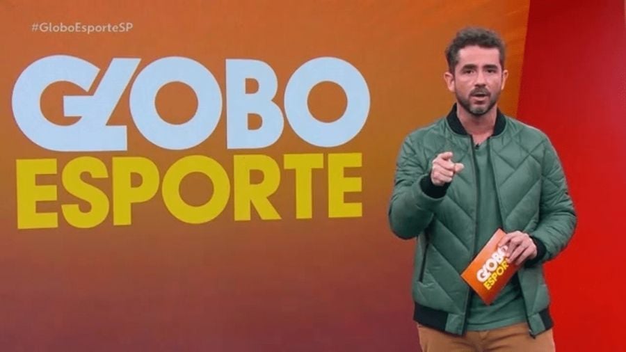 Felipe Andreolli no Globo Esporte. Foto: Reprodução/Globo