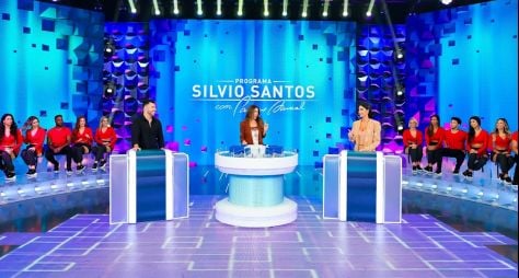 Patricia Abravanel recebe o casal Murilo Huff e Gabriela Versiani no “Programa Silvio Santos”