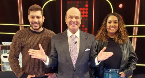 Camila Moura, ex de Lucas Buda, e Caio Afiune participam do "Mega Senha Power"