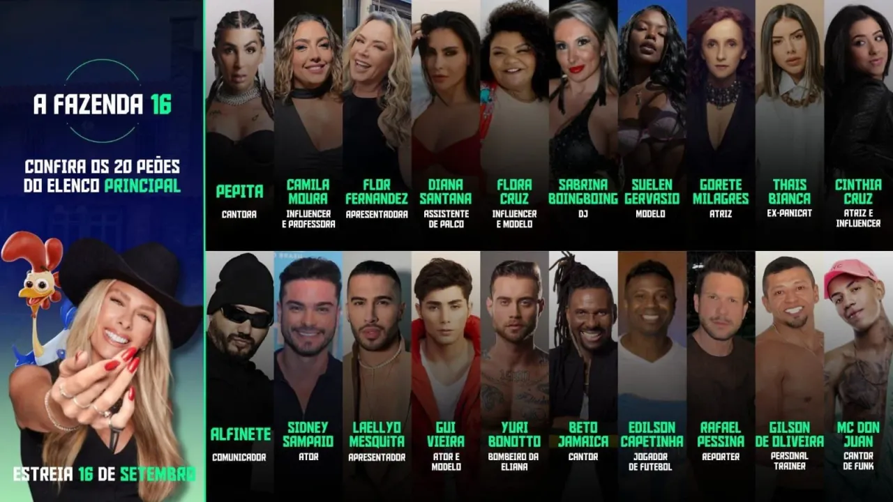 Suposta lista do elenco de "A Fazenda 16" vaza na web