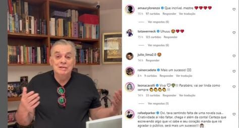 "Já estou escrevendo a minha nova novela", anuncia Walcyr Carrasco