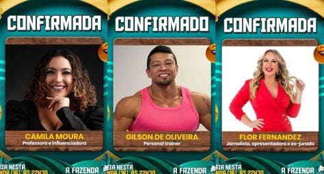 Record confirma Camila Moura, Gilson de Oliveira e Flor Fernandez em "A Fazenda 16"