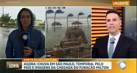 Com cobertura especial do furacão Milton, Cidade Alerta atinge quase 10 pontos 