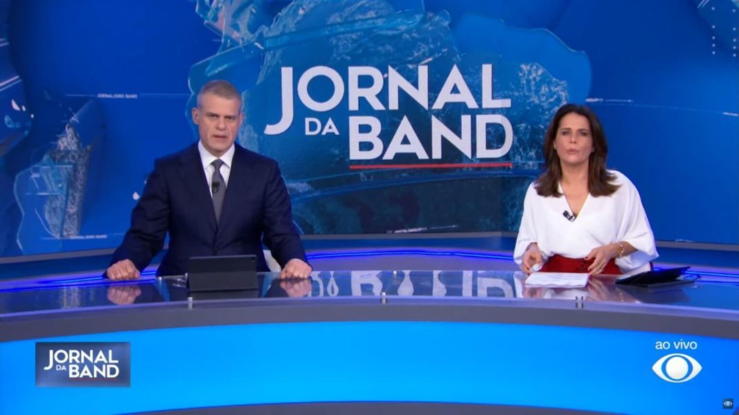 Apresentadores do Jornal da Band. Foto: Band