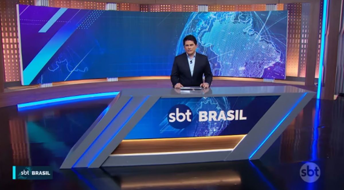 César Filho no comando do SBT Brasil. Foto: Reprodução