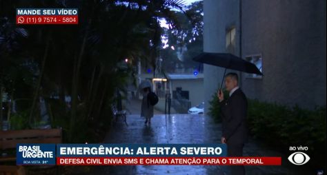 Brasil Urgente, com Joel Datena, alcança recorde de audiência com cobertura das chuvas em SP