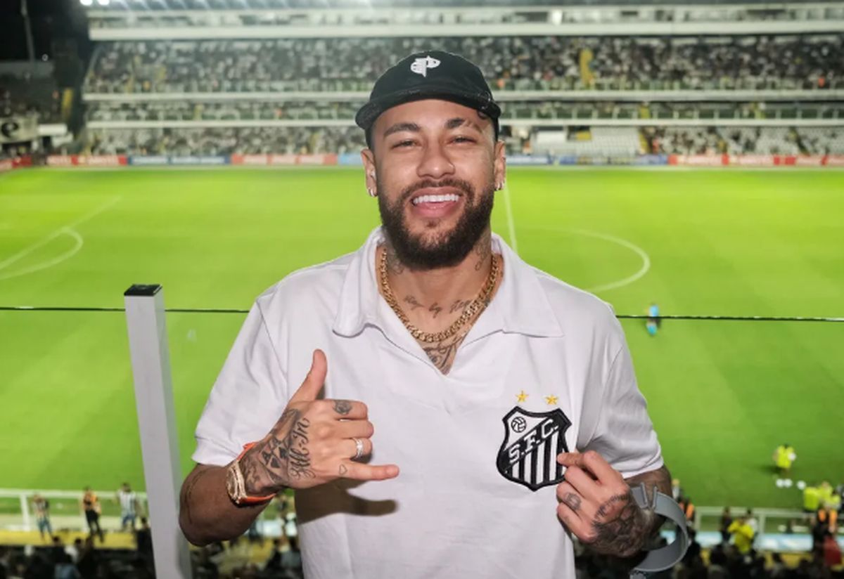 Neymar na Vila Belmiro. Foto: Divulgação/SantosFC