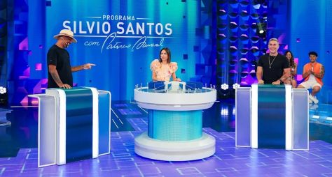 ”Programa Silvio Santos com Patrícia Abravanel”: Ivan Moré e o jogador Dinei duelam no “Jogo das 3 Pistas”