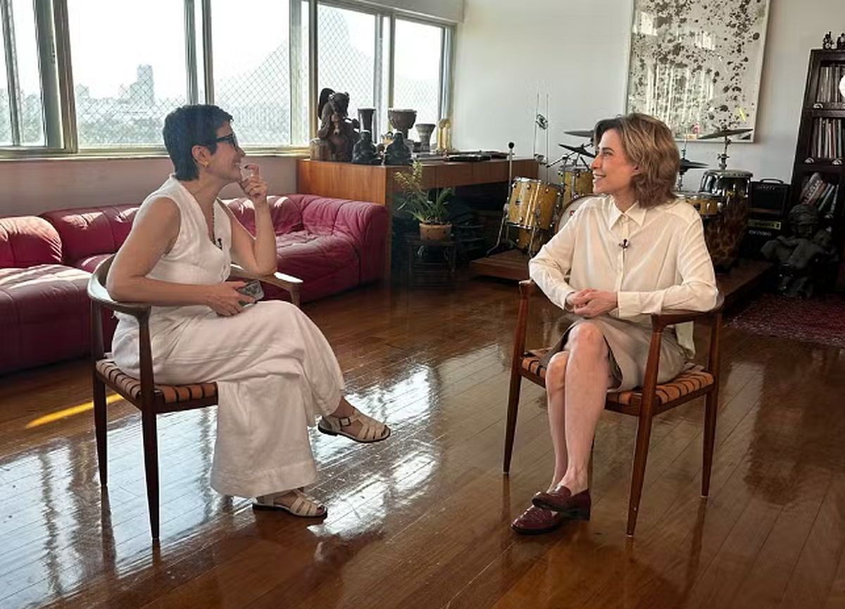 Fernanda Torres recebe Sandra Annenberg. Foto: Divulgação/Globo