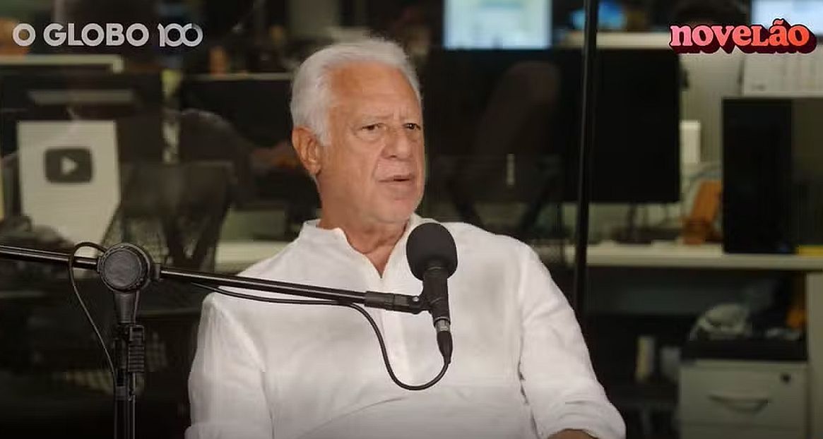 Antonio Fagundes no videocast 'Novelão'. Foto: Reprodução