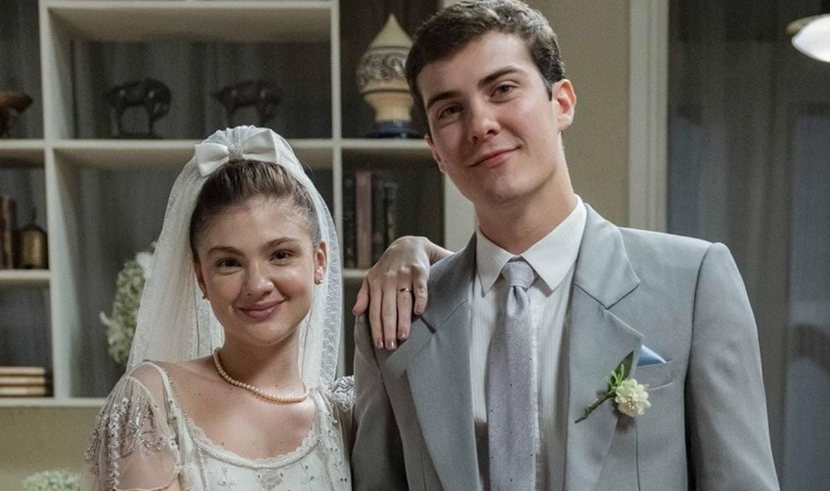 Celeste (<em>Débora Ozório</em>) e Edu (<em>Caio Manhente</em>). Foto: TV Globo