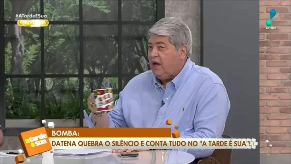 Datena deixa escapar que seu programa na RedeTV! não será após o "A Tarde é Sua"