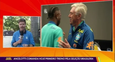Globo muda programação para estreia de Carlo Ancelotti no jogo do Brasil