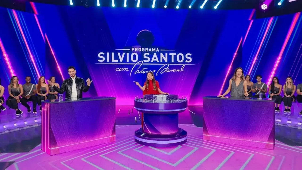 PPS: Patricia Abravanel recebe Marcos Veras e Miá Mello no “Jogo das 3 Pistas”