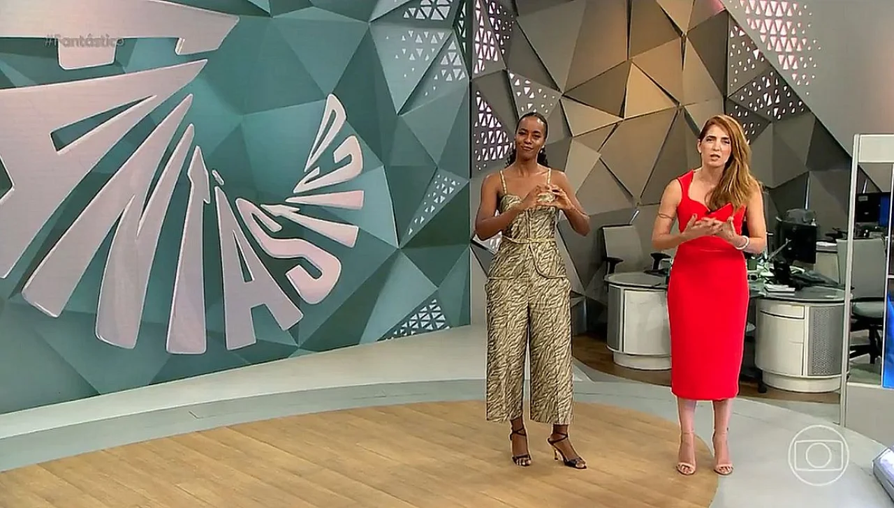 Maju Coutinho e Poliana Abritta. Foto: Reprodução/Fantástico (Globo)