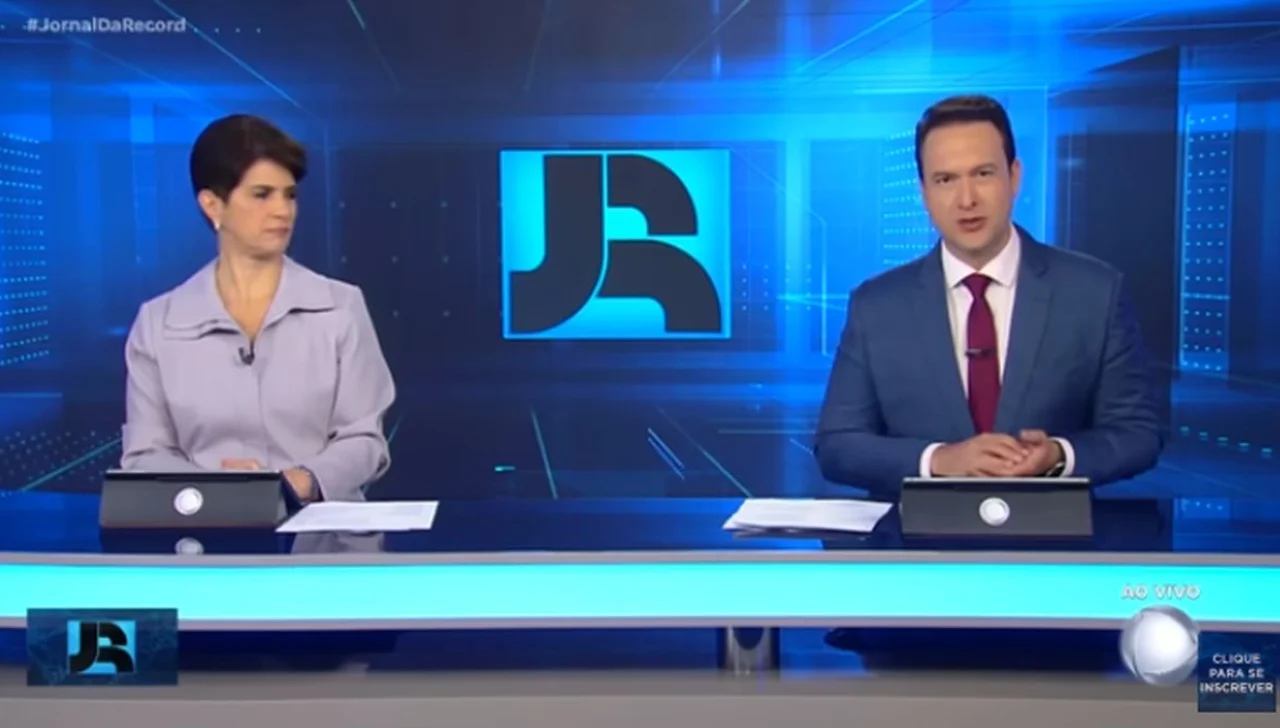 Apresentadores do Jornal da Record. Foto: Reproducão/Record