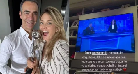 Ticiane pode deixar Record após ida de César Tralli ao Jornal Nacional