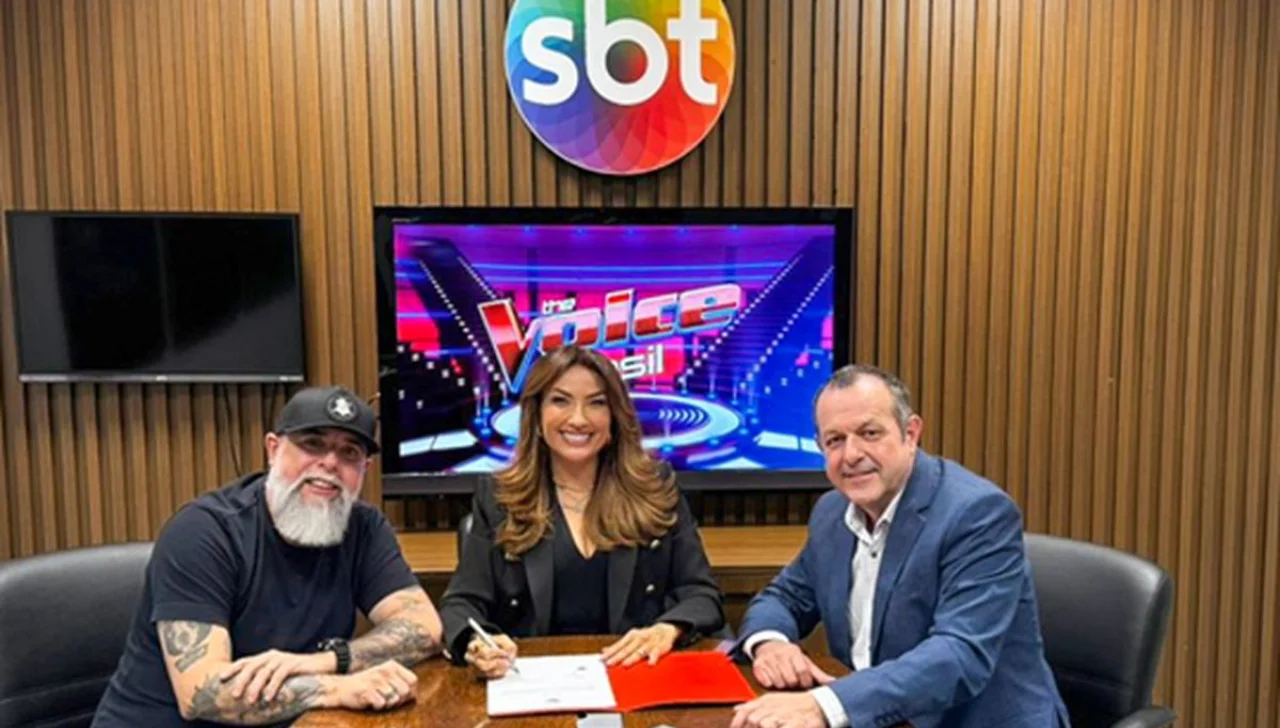 Márcio Esquilo, Thayse Teixeira e Mauro Lissoni. Créditos: Divulgação/SBT