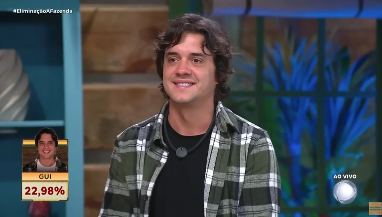 Guilherme Boury é o eliminado da semana em A Fazenda 17. Foto: Reprodução/Record