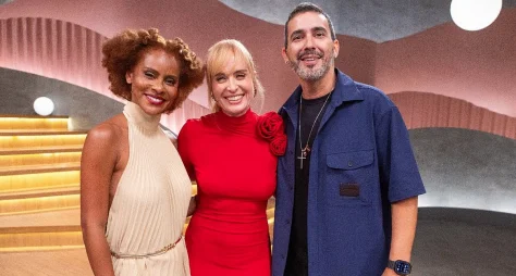 Angélica estreia programa ao vivo no GNT com André Marques e Aline Wirley