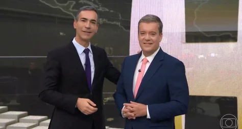 ‘Jornal Hoje’ cresce na audiência com transição entre César Tralli e Roberto Kovalick