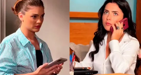 Jade Picon e Debora Ozório surgem em cenas da novela vertical da Globo