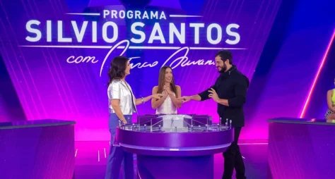 Fátima Bernardes e Túlio Gadêlha participam do 'Jogo das 3 Pistas' no SBT
