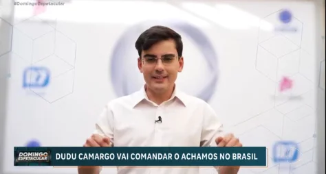 Dudu Camargo estreia no ‘Domingo Espetacular’ à frente do quadro ‘Achamos no Brasil’