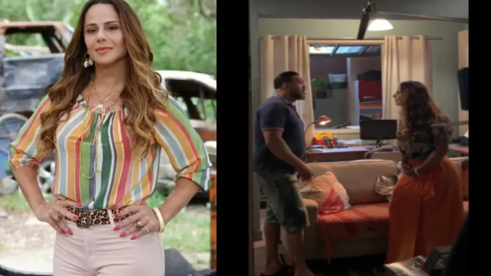 Arte imita vida em cenas de Viviane Araujo e Belo na novela das nove