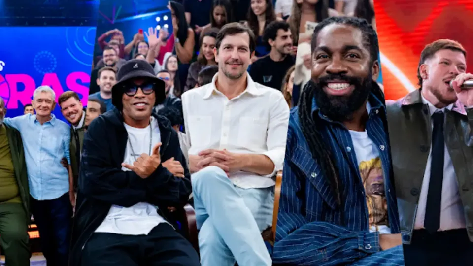 Ronaldinho Gaúcho e Lázaro Ramos anunciam projetos no 'Altas Horas'