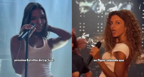 Gabriela Loran e Mell Muzzillo disputam a 'Batalha do Lip Sync' no 'Domingão' 